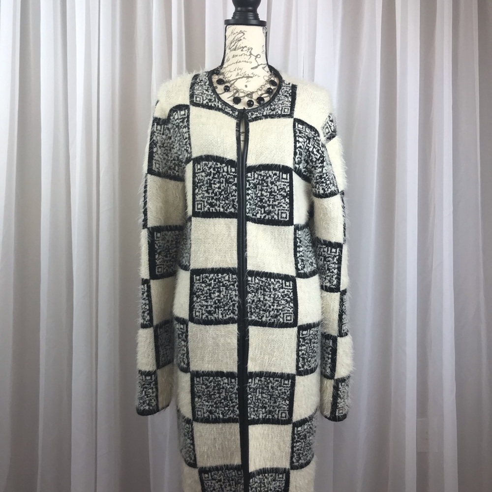 John Fashion Patchwork Cardigan Sz XL